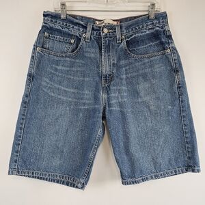 Levi’s 569 Shorts Mens Denim Jeans Blue Loose Straight Cotton Size 31 Cotton